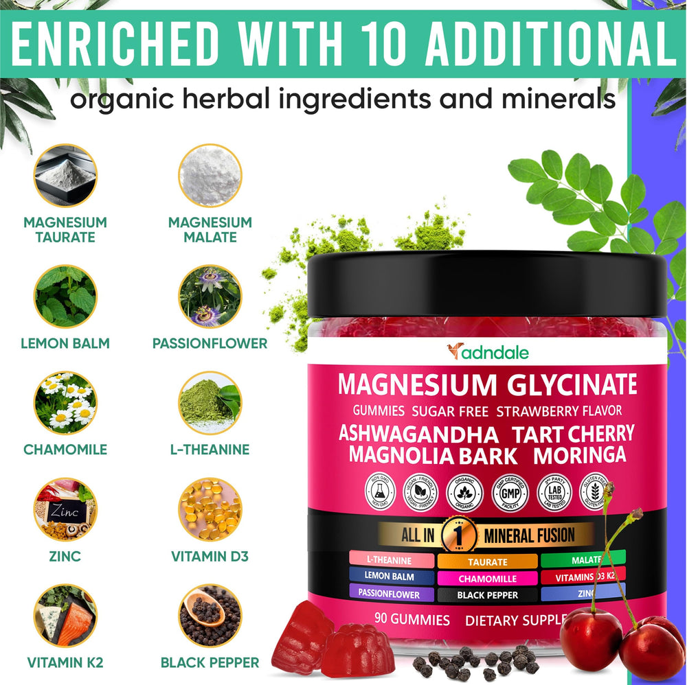Adndale sugar-free strawberry gummies closeup shows tasty, guilt-free flavor for daily use