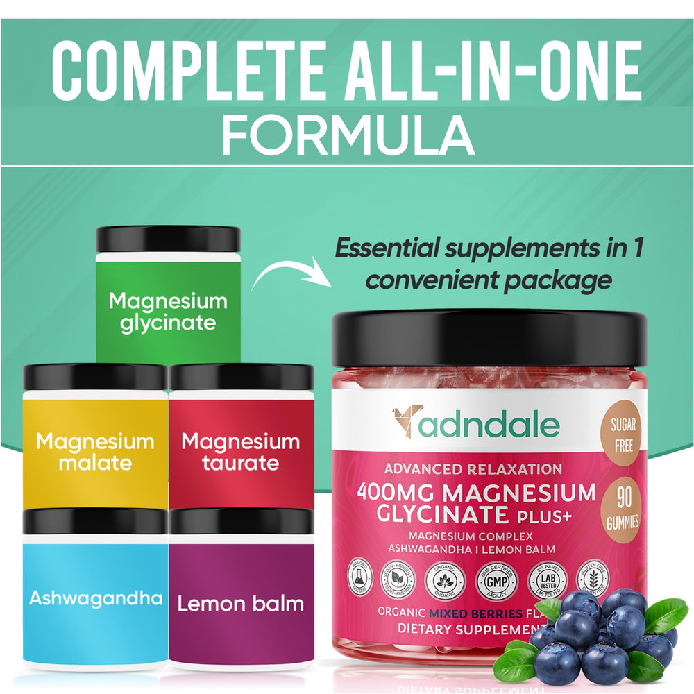 Adndale Vegan gluten-free gummies packaging supports dietary preferences.