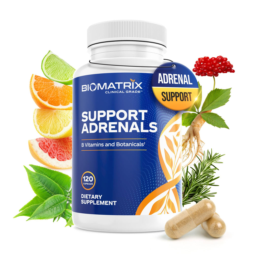 Bottle of adrenal fatigue supplement with 120 veggie capsules