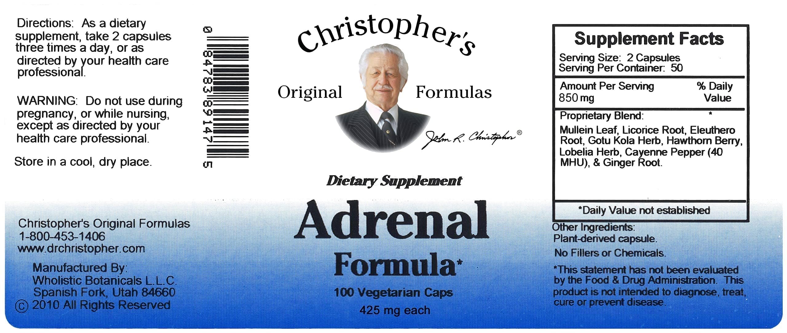 Close-up of Adrenal Formula plant-based capsules