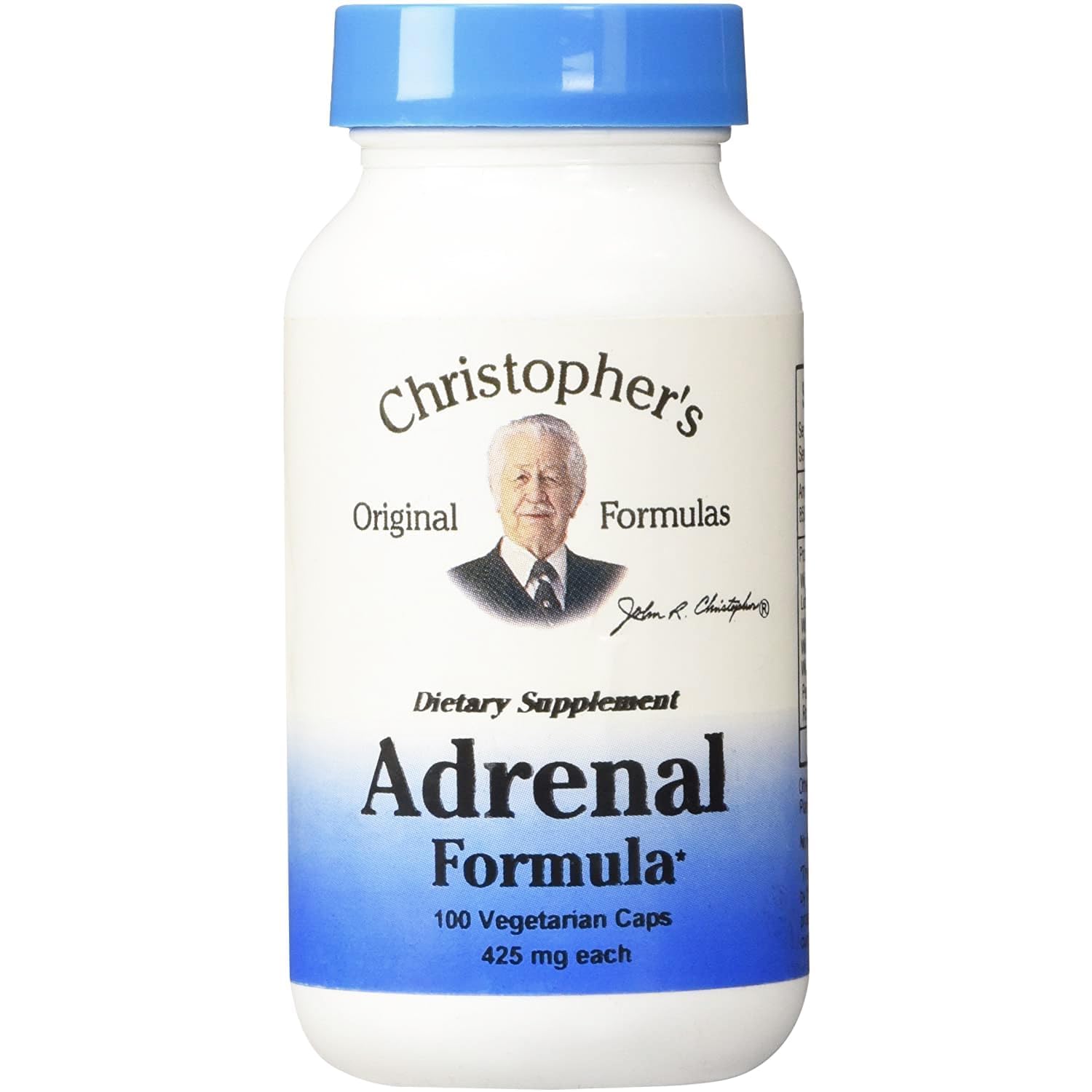 Bottle of Christopher's Original Formulas Adrenal Formula with packaging