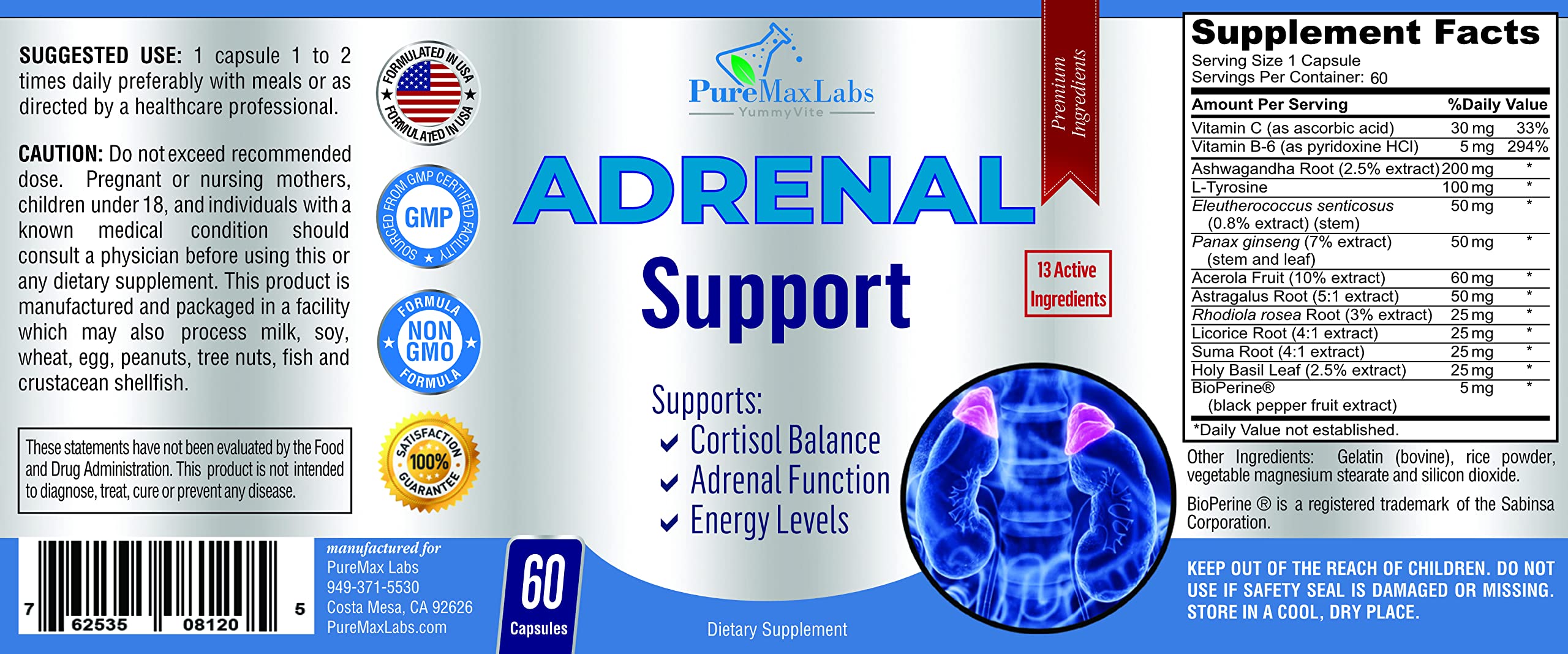 Made in USA at FDA-inspected facility with third-party testing