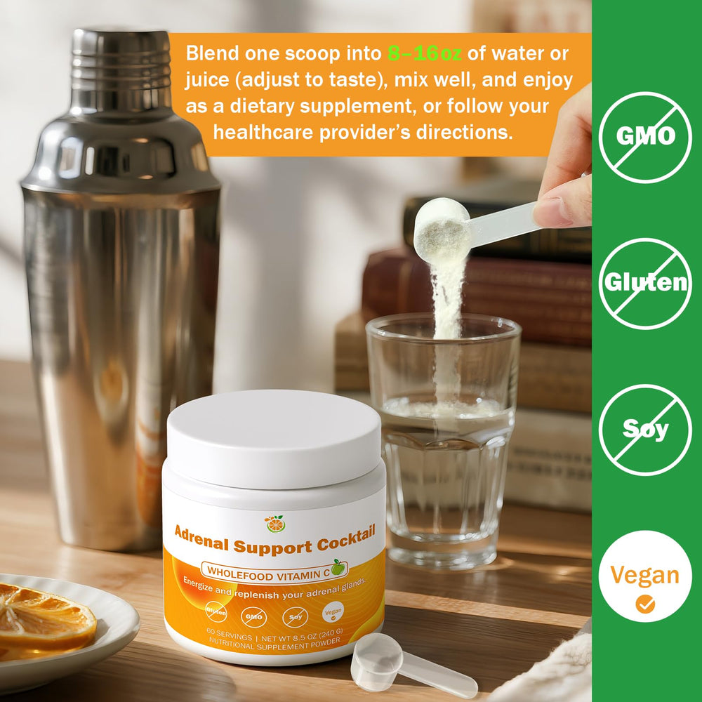 Serving suggestion: Adrenal Support Cocktail mixed in water