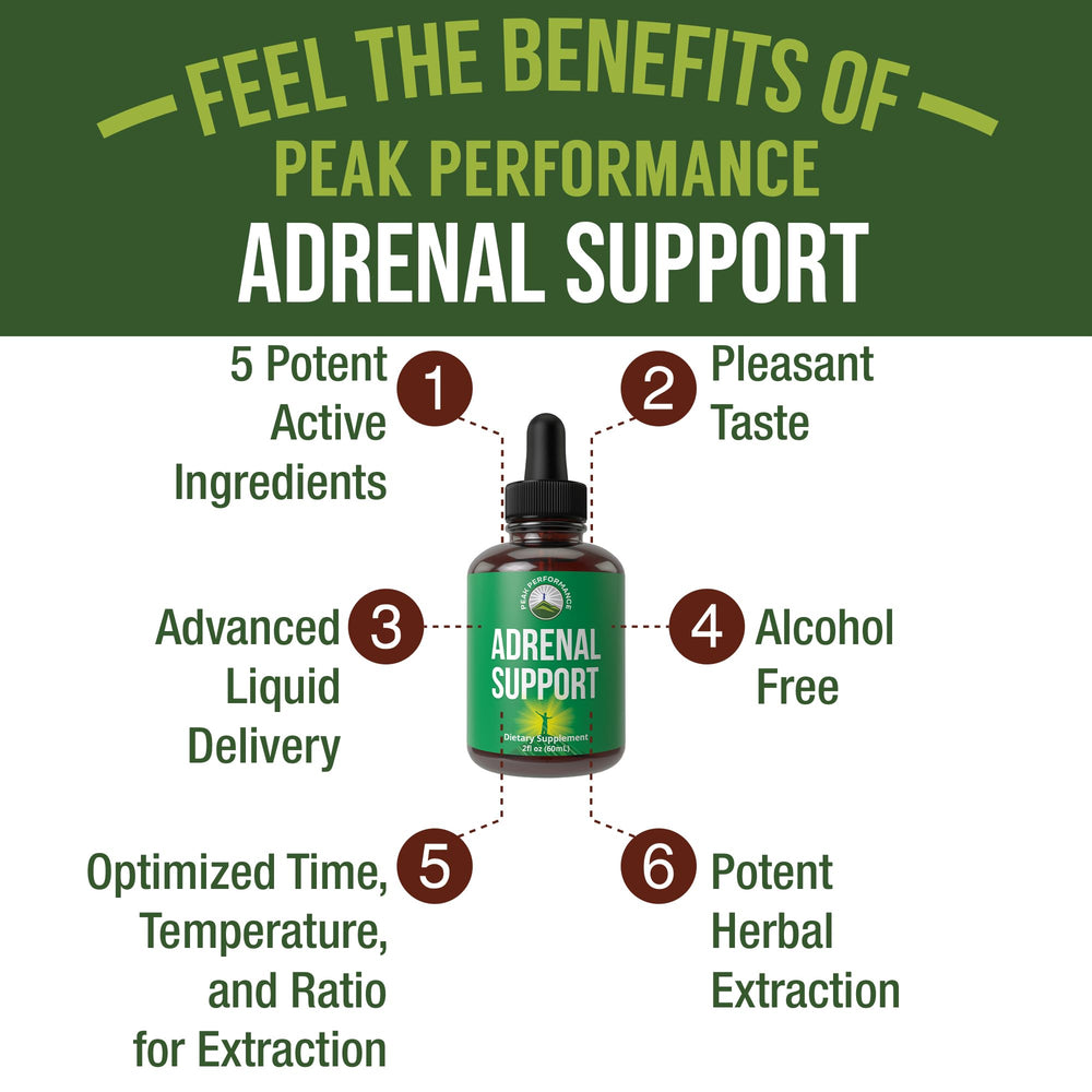 Adrenal support liquid drops for women and men