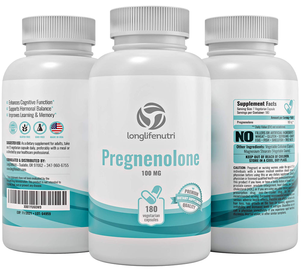 Adrenal health support and brain health with pregnenolone