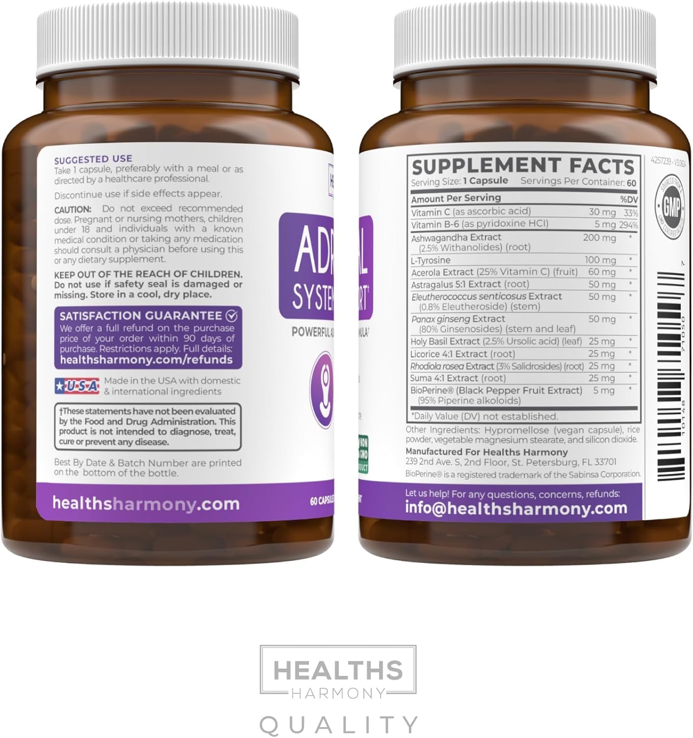 Non-GMO label and supplement facts on packaging
