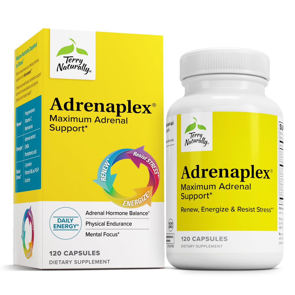 Terry Naturally Adrenaplex bottle with 120 capsules