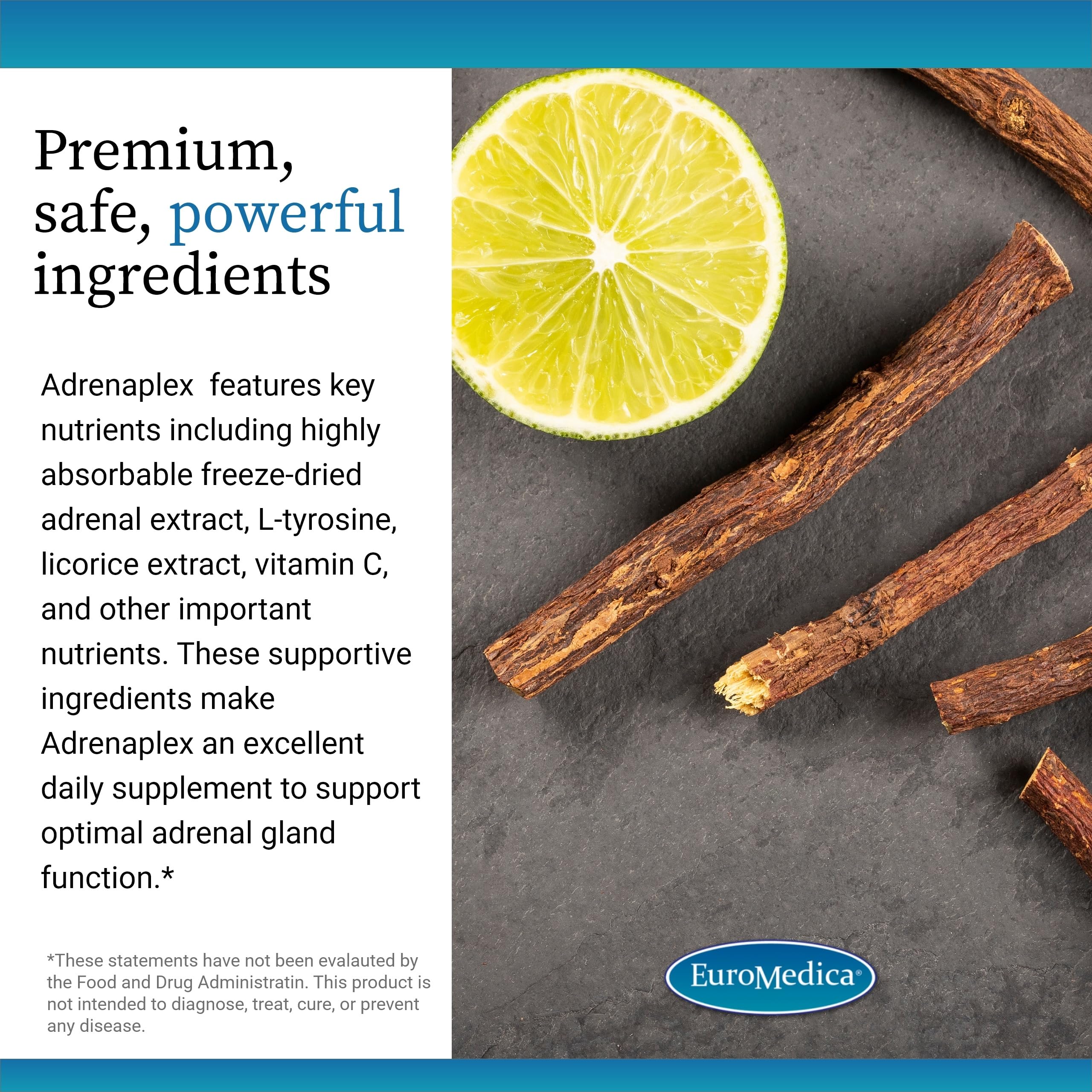 L-Tyrosine, licorice extract and DHEA ingredients