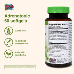 Adrenotonic ingredients: black currant leaves, Siberian Eleuthero, licorice