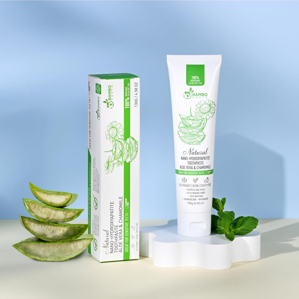 Aloe vera and chamomile toothpaste for adults and kids