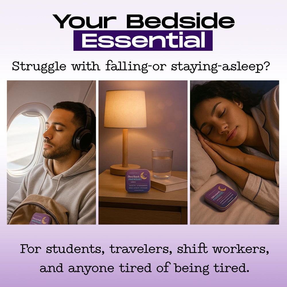 Adult sleep aid melatonin strips label and packaging.