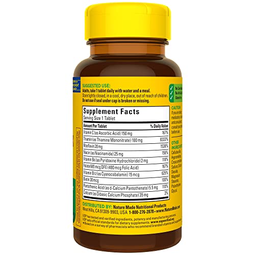 Adult taking Vitamin B Complex with water