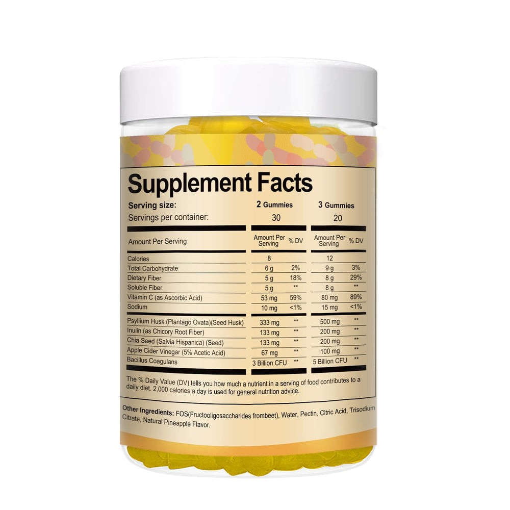 Adult and teen digestive wellness gummies packaging