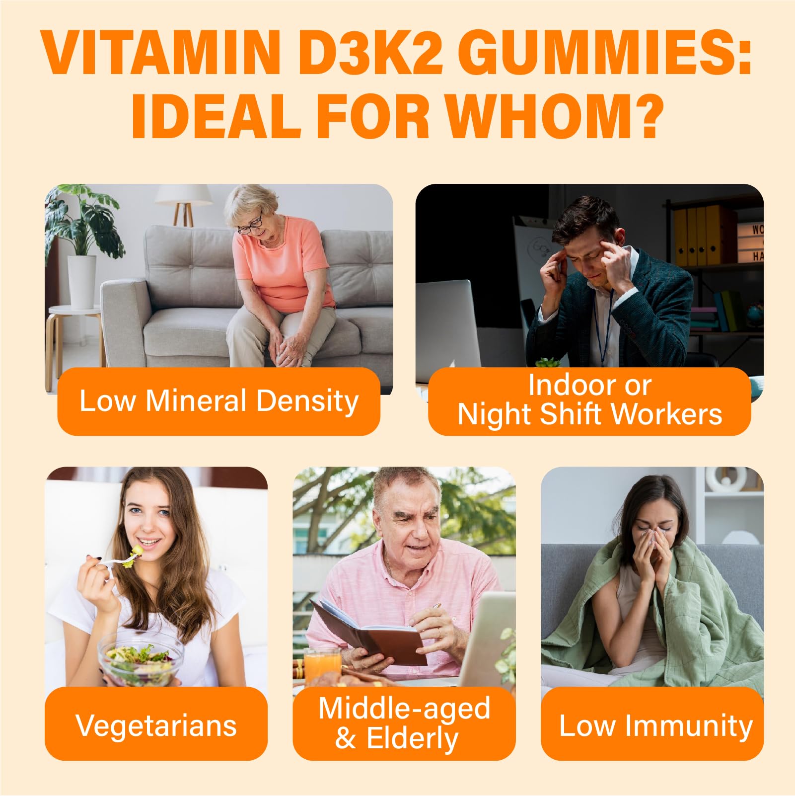 Adults vegan D3 K2 gummies — non-GMO gluten-free