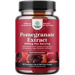 Bottle of Advanced Antioxidant Pomegranate Supplement 180ct