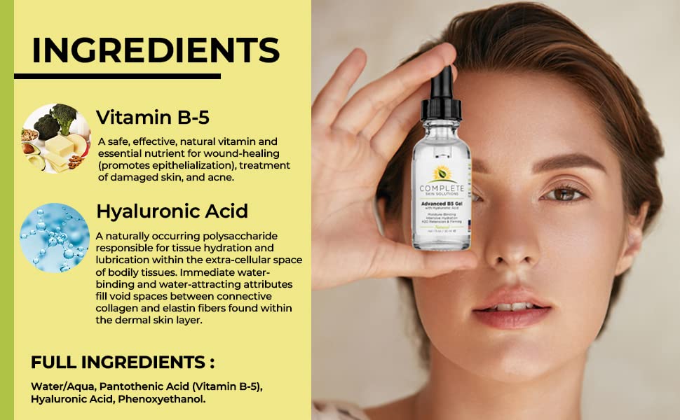 Product label highlighting all-skin-types and hydration