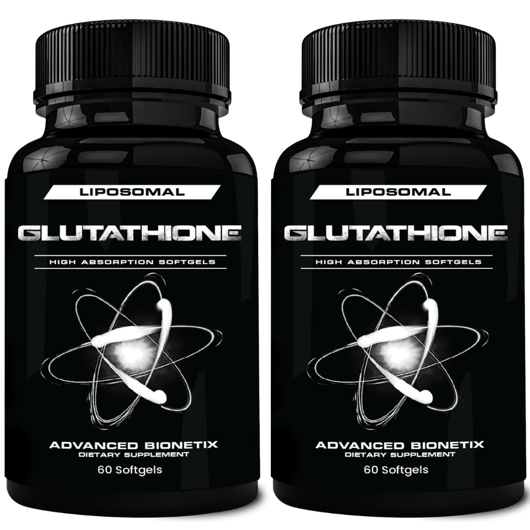 Front view of Advanced Bionetix 850mg Liposomal Glutathione bottle