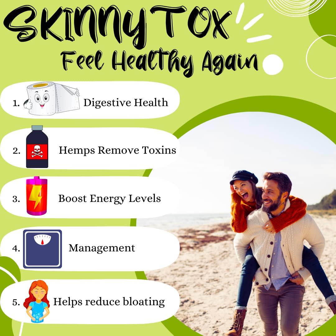 Advanced Bionetix Skinnytox capsules close-up for toxin flush and energy.