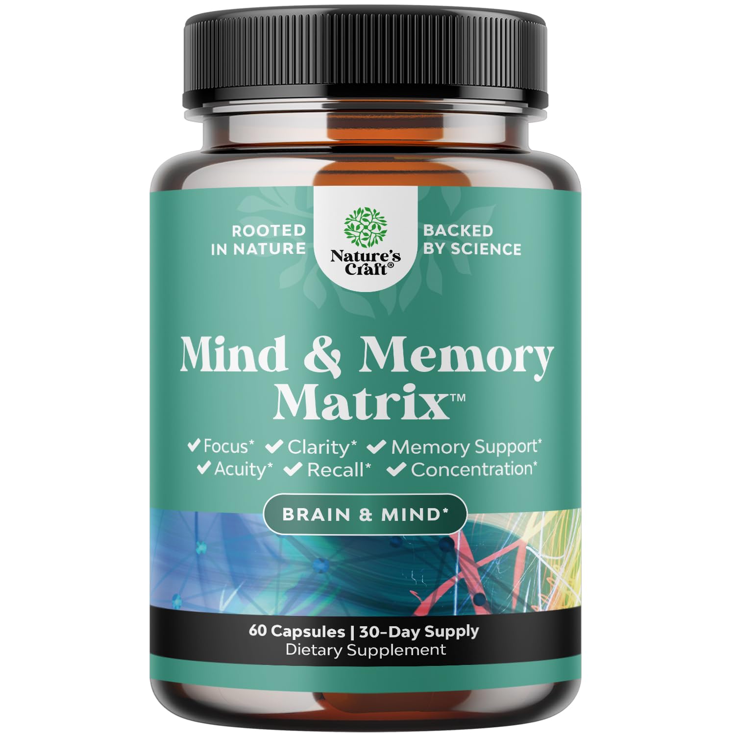 Hero image showing Advanced Brain Supplement bottle for memory and focus
