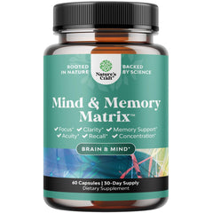 Hero image showing Advanced Brain Supplement bottle for memory and focus