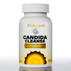 Advanced Candida Cleanse bottle label showcasing Gut Balance Complex