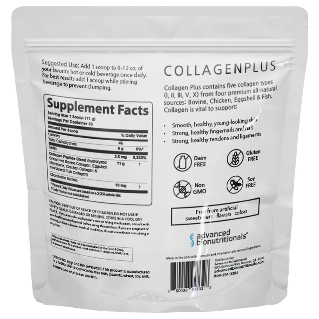 Collagen Plus powder dissolving in a beverage