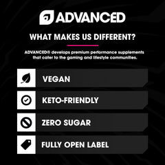 Powder dissolving in a glass from Advanced Energy Boosting Formula for quick focus