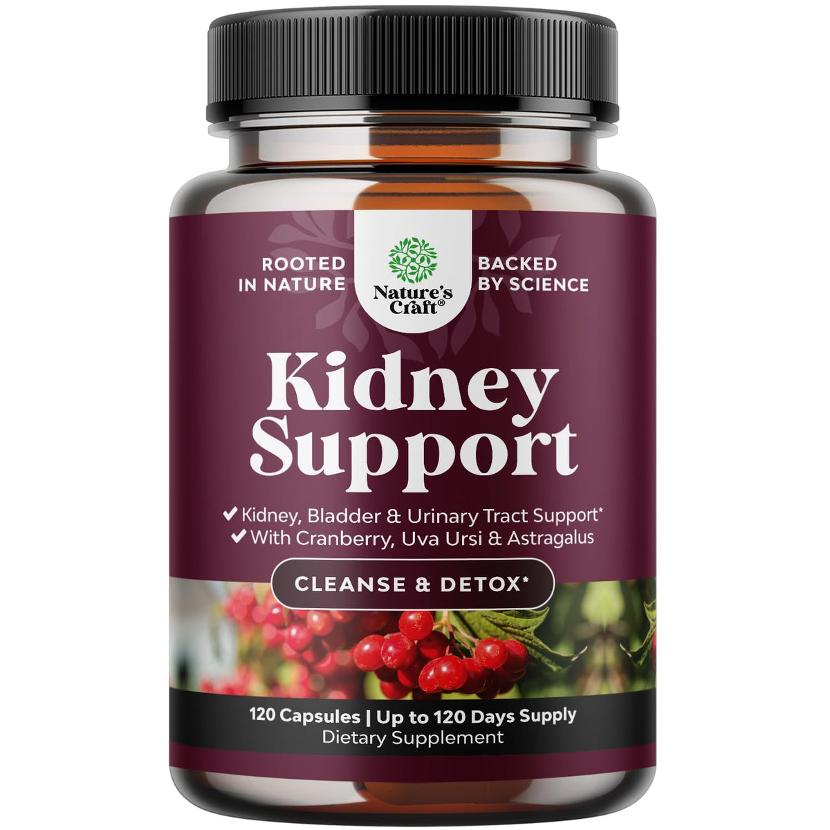 Advanced Kidney Support Supplement bottle and capsules