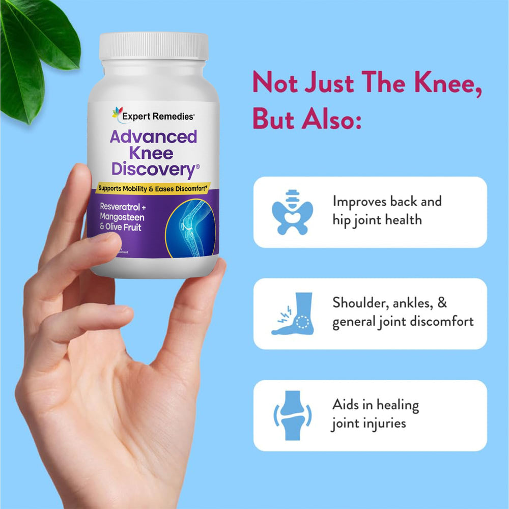 Non-GMO knee pain supplement bottle label