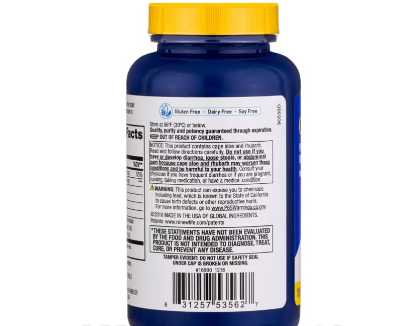 Close-up of Advanced Naturals Colonmax Caps label on bottle