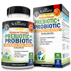 BioSchwartz Advanced Prebiotics and Probiotics bottle front view