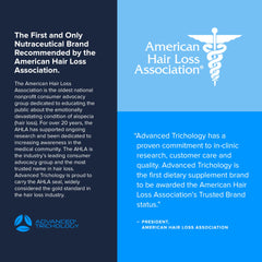 Close-up of DHT Blocker bottle with label and cap