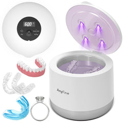 Front view of SmartWave Pro ultrasonic denture cleaner