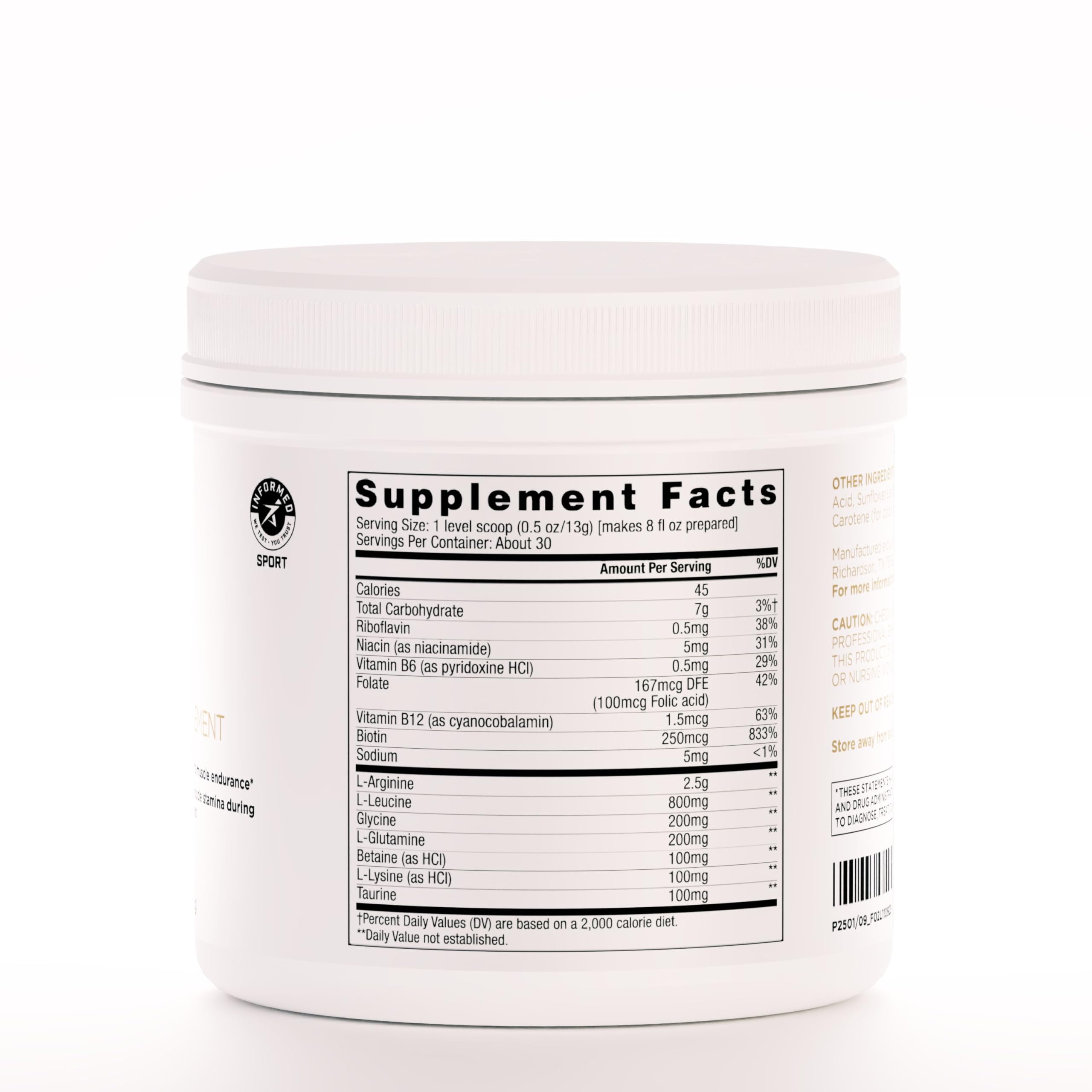 AdvoCare Arginine Extreme label close-up