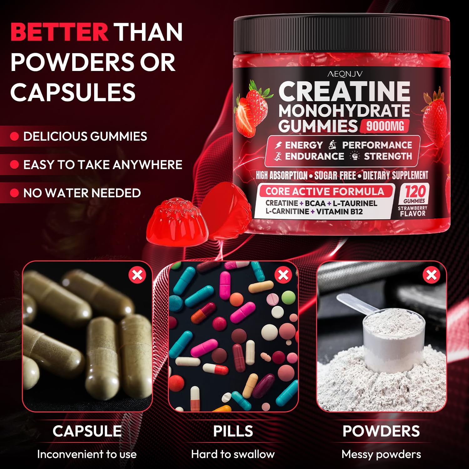 Includes BCAA 2:1 and vitamins B12/B6