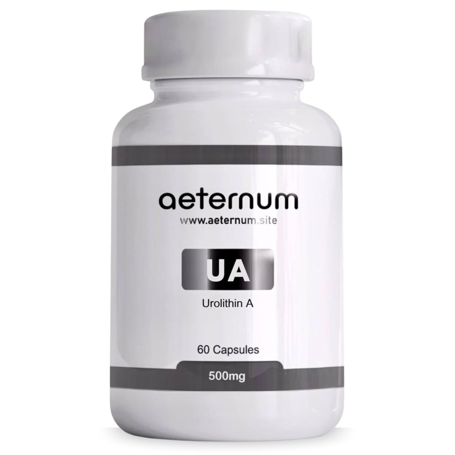 Aeternum Urolithin A 500mg UA 60 Capsules bottle
