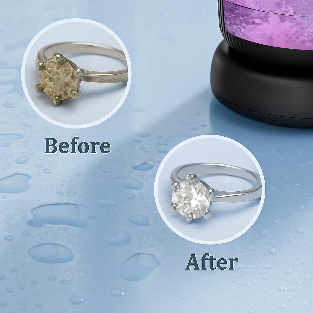 Transparent lid shows cleaning progress