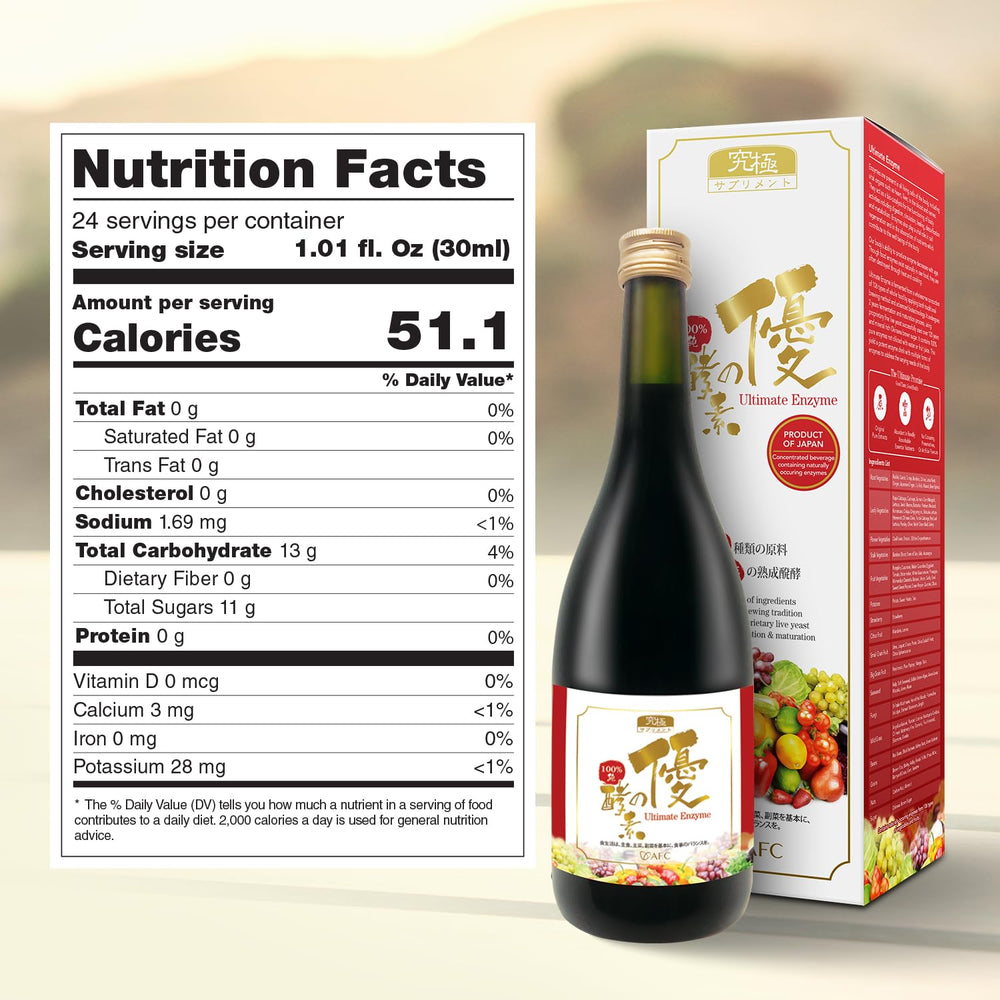 Ingredients featuring 106 fruits and vegetables used in the enzyme drink