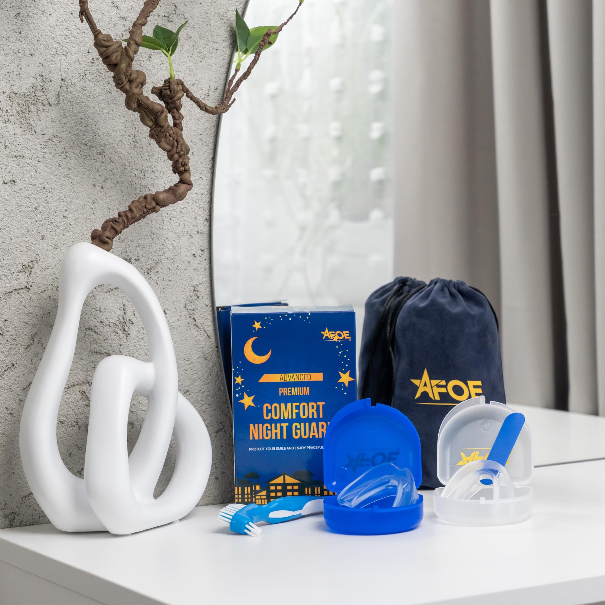 AFOE brand packaging for dual-mold night guards