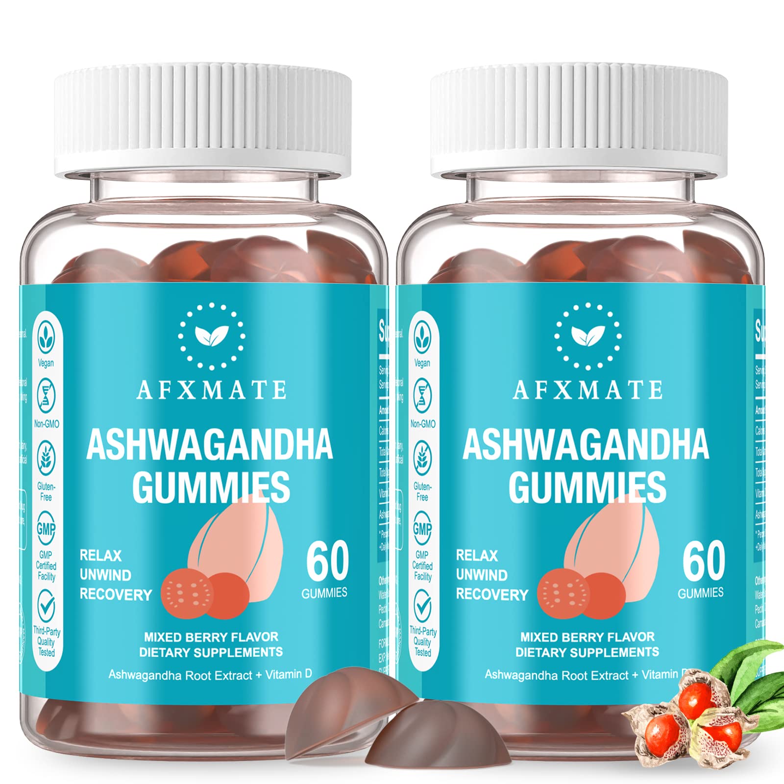 Travel-friendly AFXMATE Ashwagandha Gummies bottle – usage