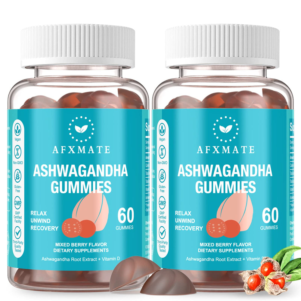 Travel-friendly AFXMATE Ashwagandha Gummies bottle – usage