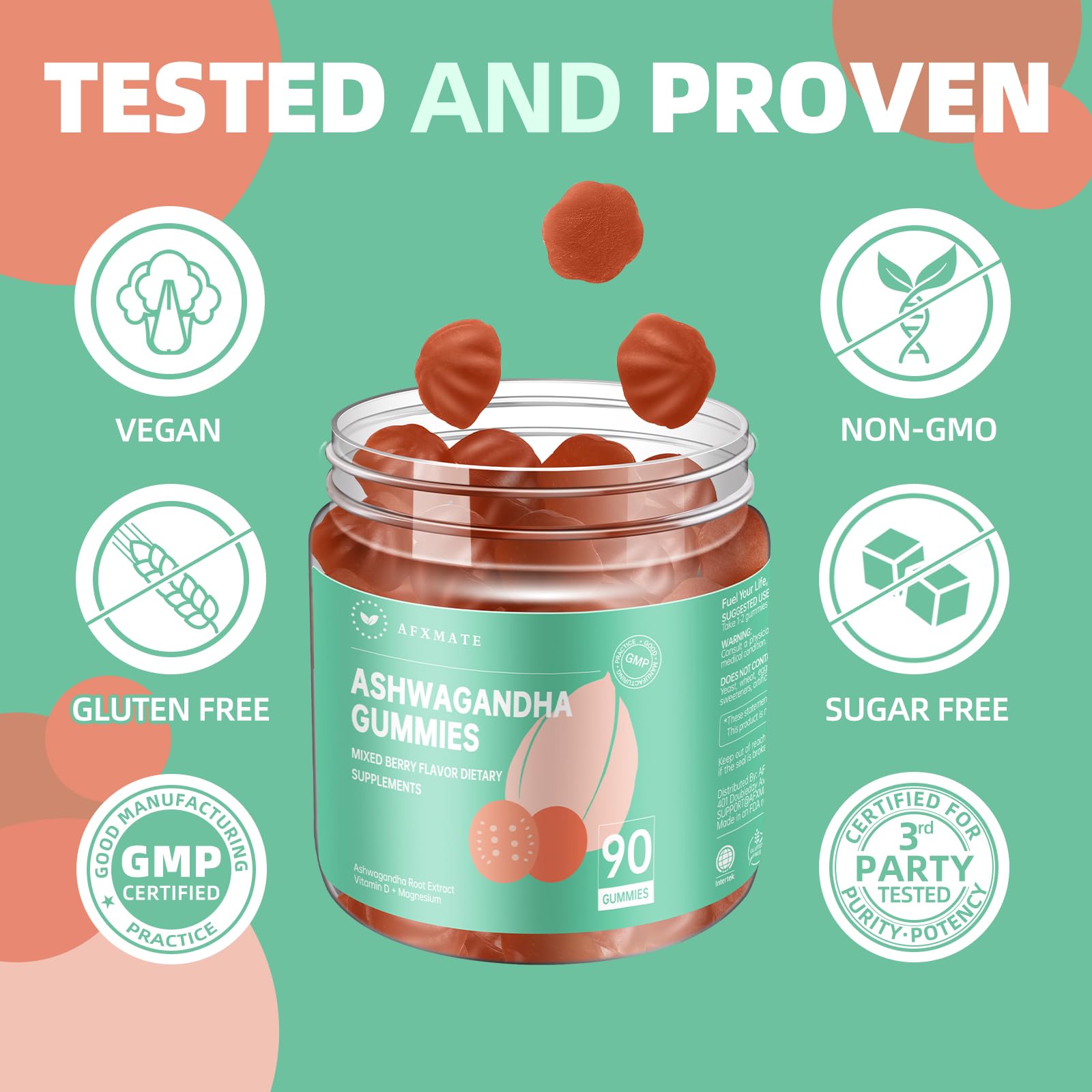 Sugar-free vegan gummies product shot