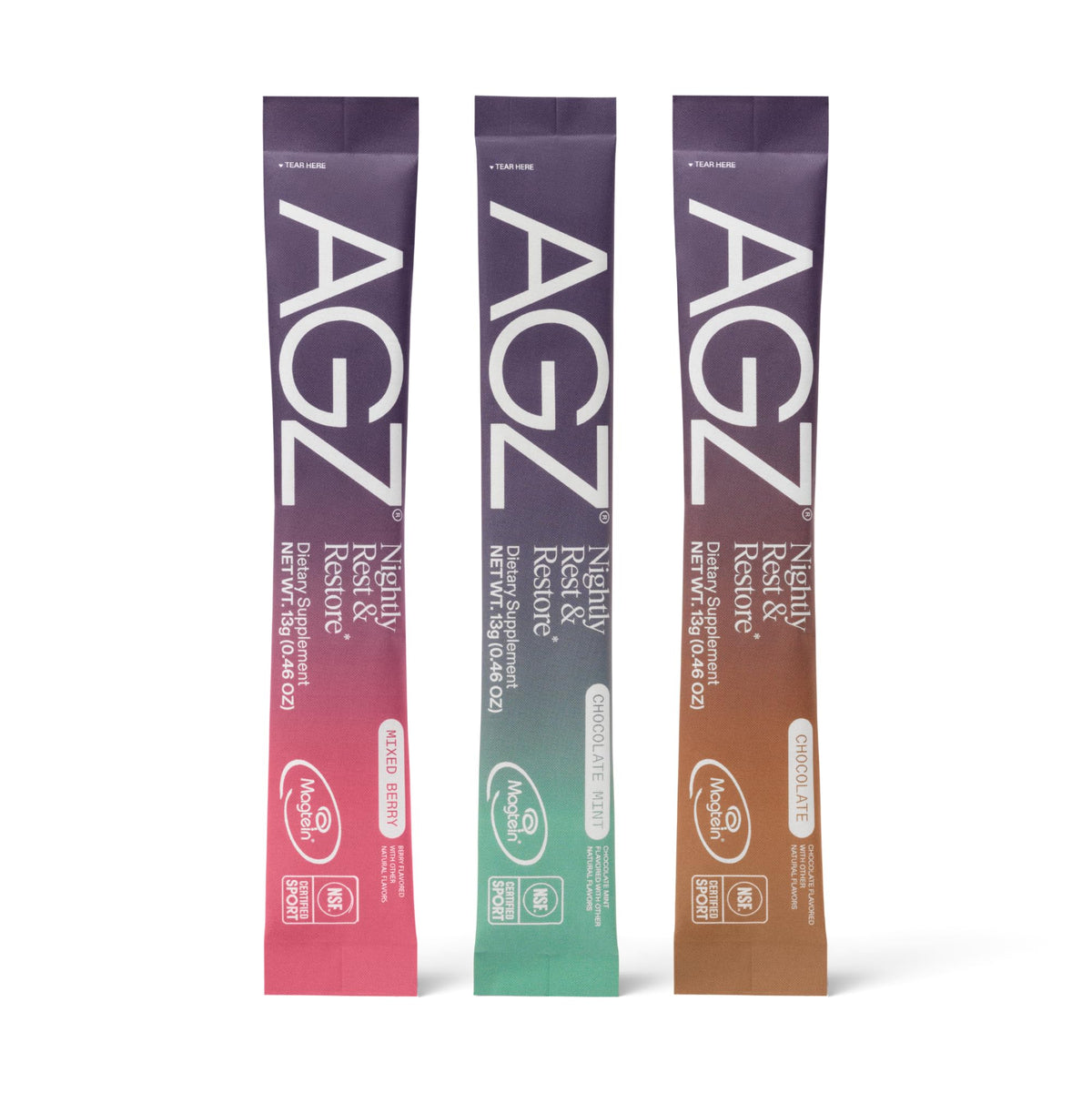 AGZ Sleep Drink Sampler Mixed Berry flavor packet front view