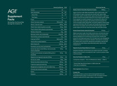 Nutrition label on AG1 refill pouch