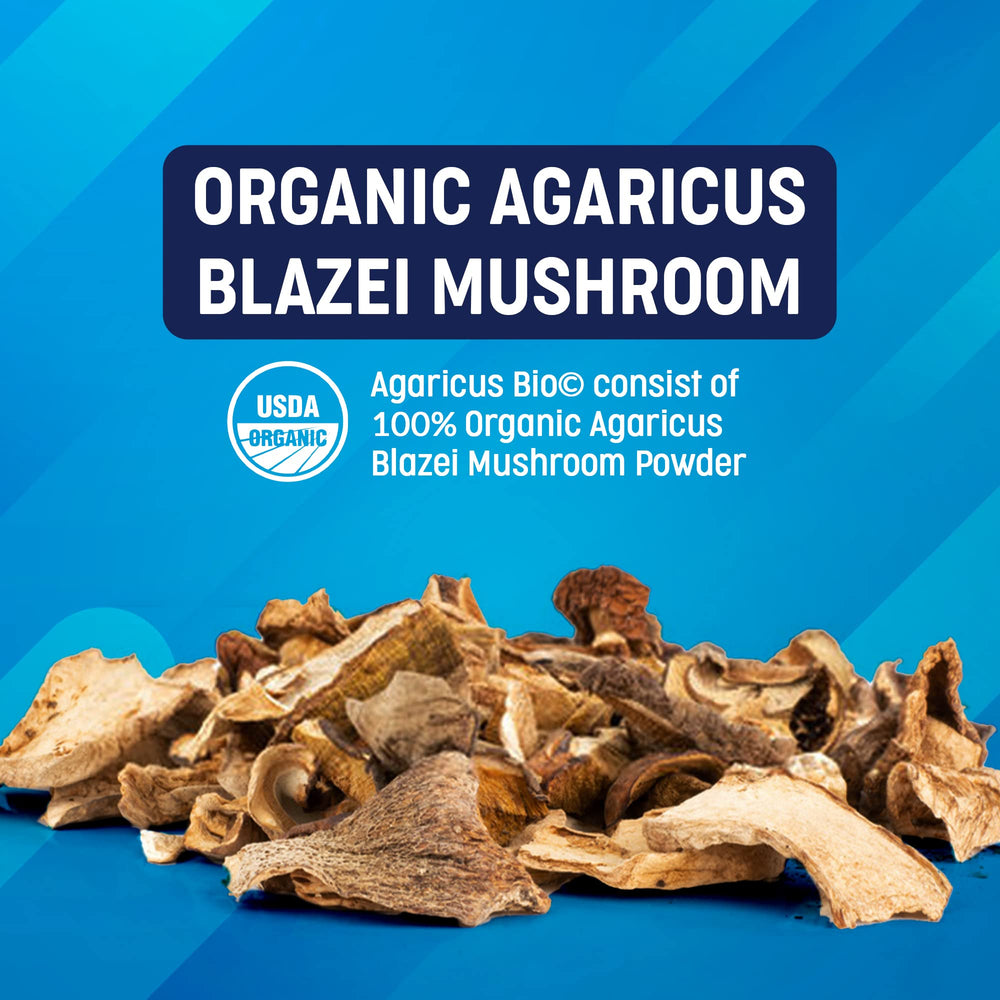 Vegetarian-friendly Agaricus Bio 600 mg capsules label