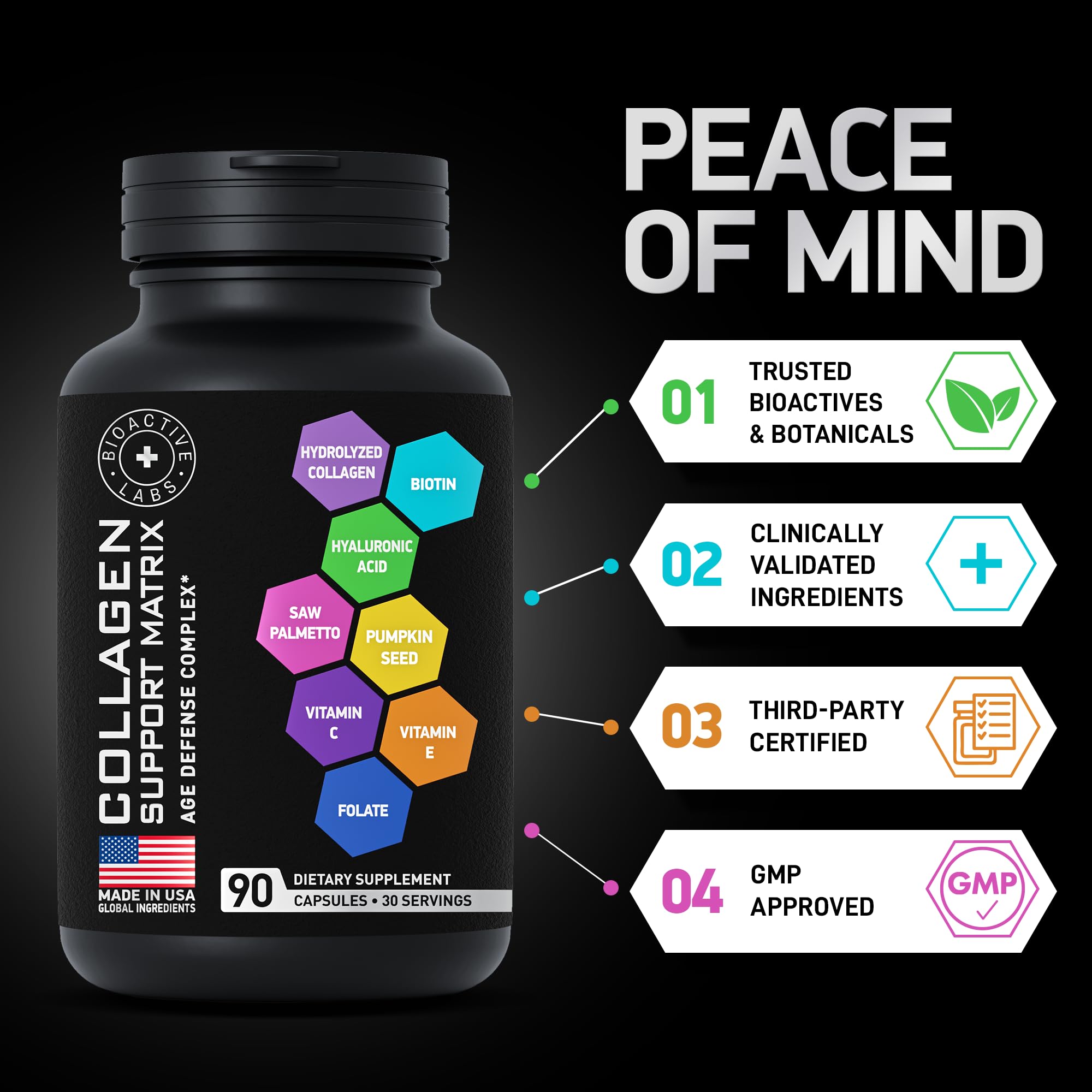 Saw palmetto and pumpkin seed graphics for hair support