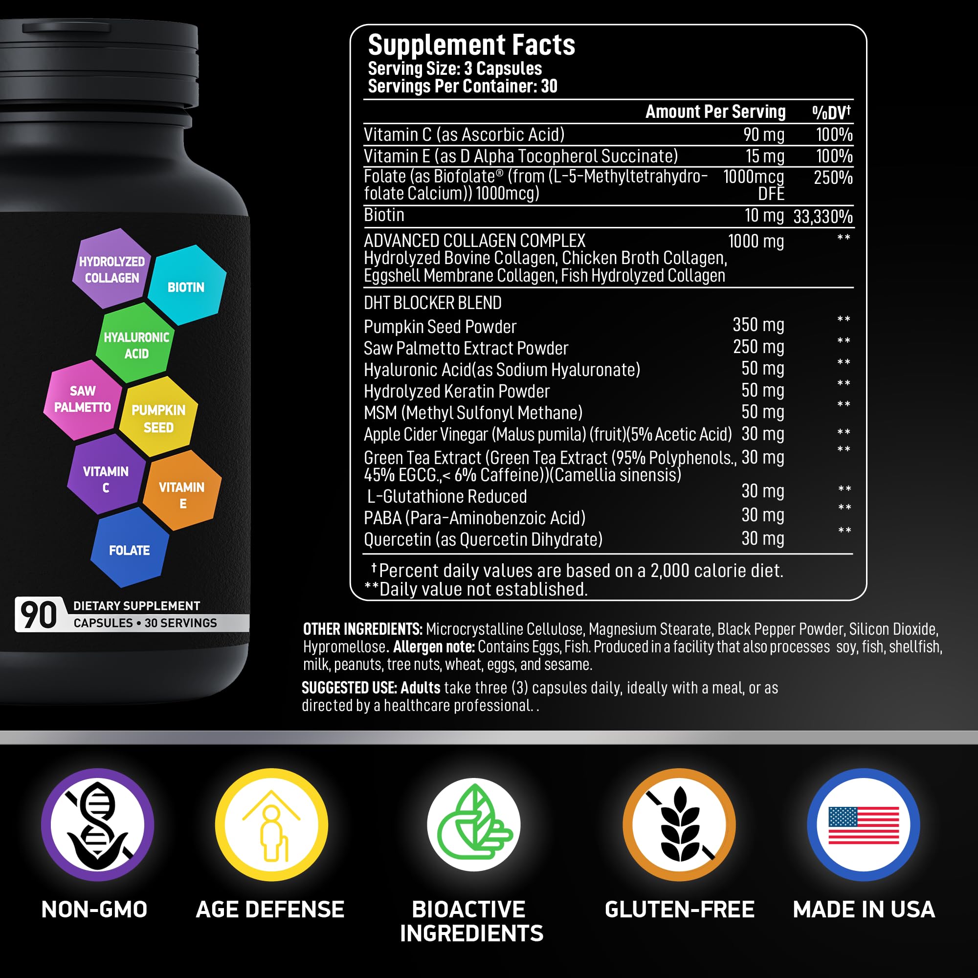 Hyaluronic acid and MSM icons for skin hydration