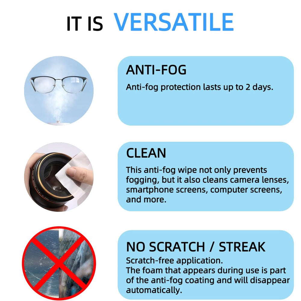 anti fog wipe used on smartphone and camera lens
