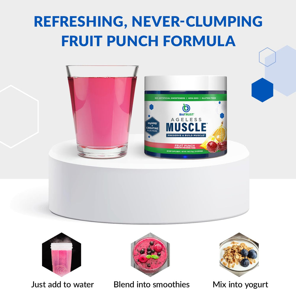 Ageless Muscle powder dissolving in water