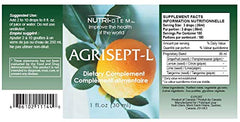 Agrisept L Antioxidant 30ml packaging and bottles on white